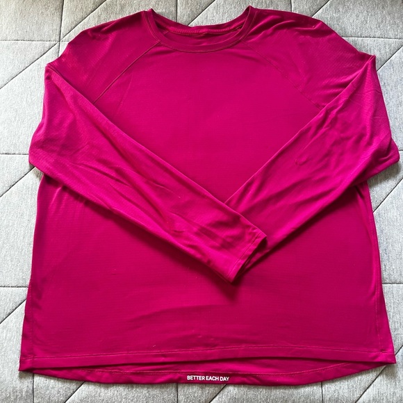 lululemon athletica Tops - lululemon athletica Long Sleeve Tee - Fuchsia